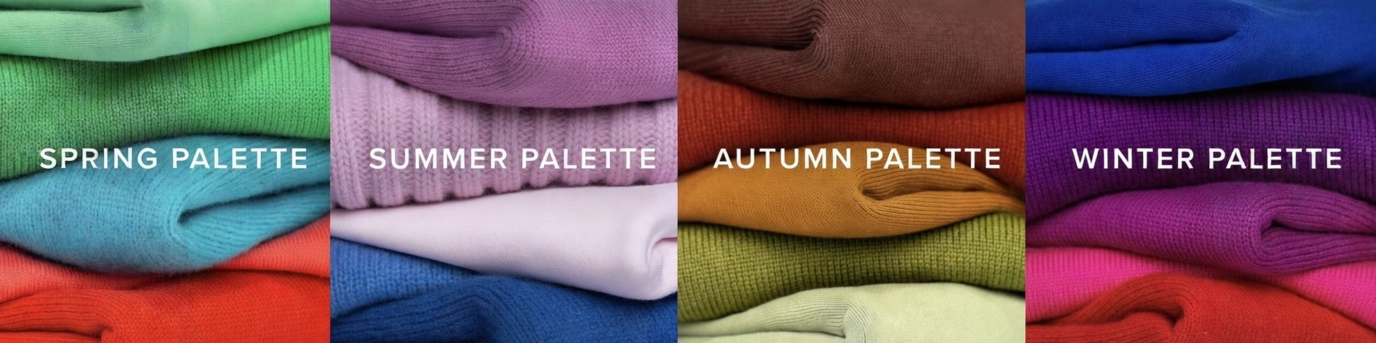 Seasonal color palettes: Spring, Summer, Autumn, Winter